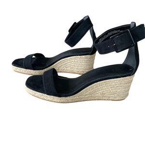 H&M wedge sandals size 7 black